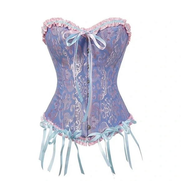 Like-New Pink and Blue Bustier/Corset Princess Halloween Costume SMALL - Picture 1 of 3